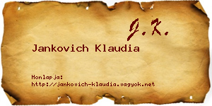 Jankovich Klaudia névjegykártya